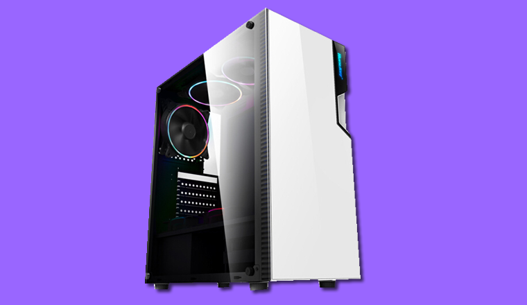 白色高端側(cè)透機箱，高顏值鋼化玻璃款